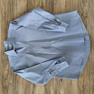 EUC Men's blue houndstooth button down dress shirt